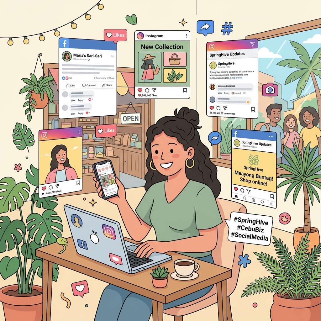 Cebu entrepreneur managing social media for their business